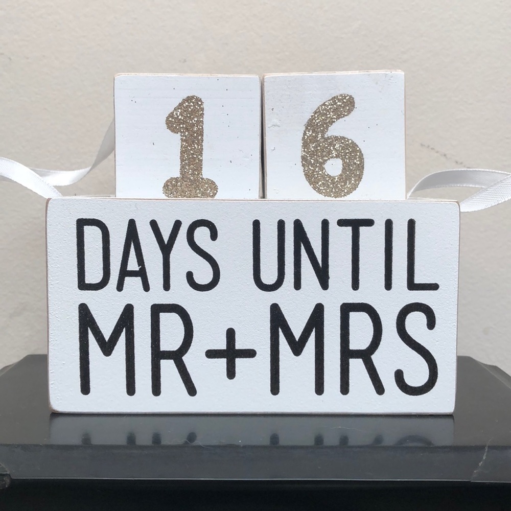 Wedding Countdown Home Decor Item